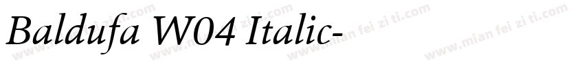 Baldufa W04 Italic字体转换